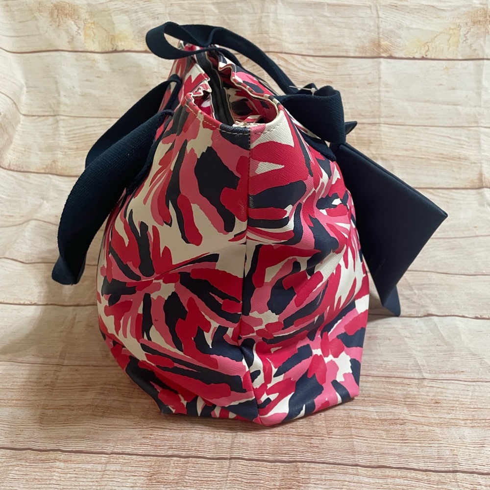 Dabney Lee Large Tote Bag w/Removable Pouch floral pink blue New - Picture 8 of 14